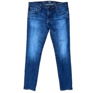Adriano Goldschmied Tellis Jean Blue 36x34 Modern Slim Mid Rise Classic Tapered
